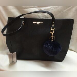 NWT Karl Lagerfeld Bag w/ PomPom keychain